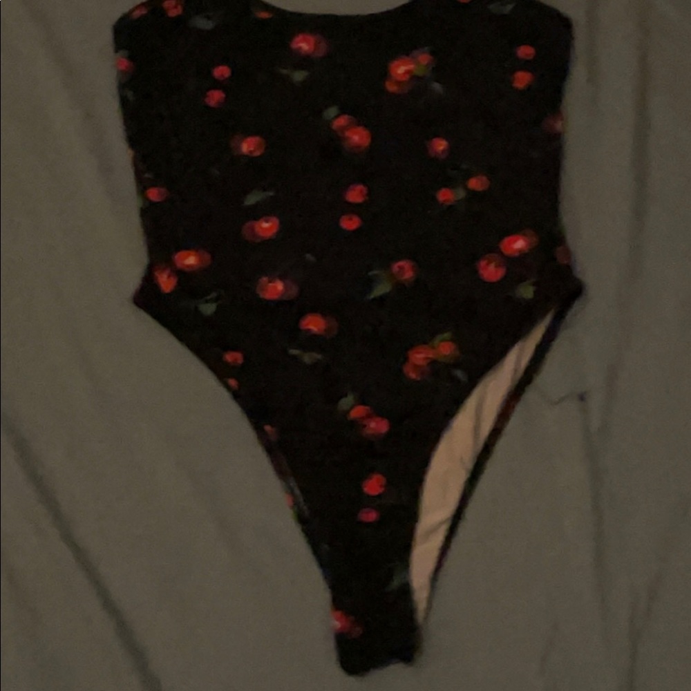 Never worn Tank top cherry bodysuit
